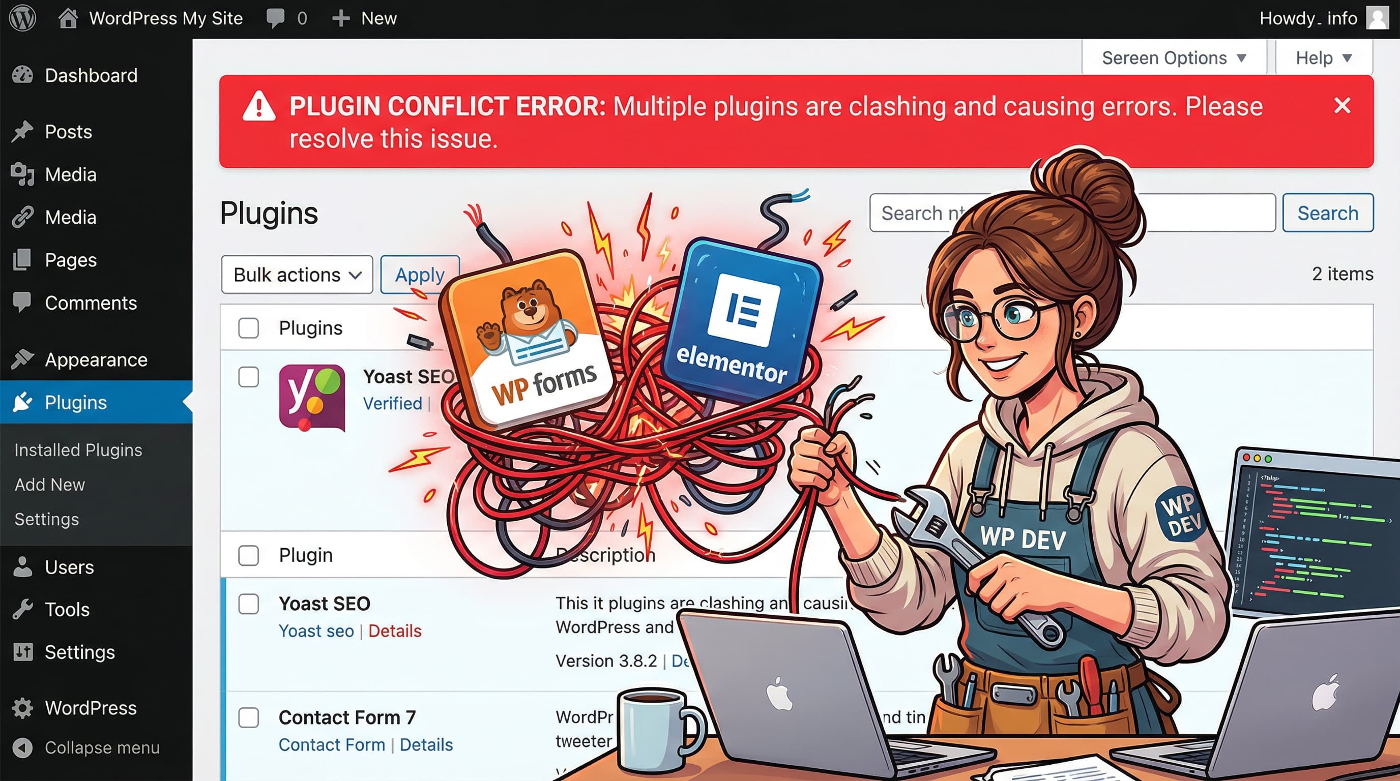 Error: Plugin Conflict Error